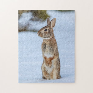 Kaninchen im Schnee Puzzle