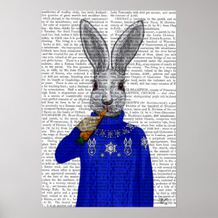 Kaninchen im Sweater Poster