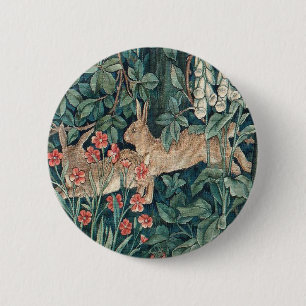 Kaninchen im Wald - William Morris Button