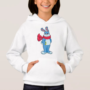 Kaninchen im Winter mit Scarf Hoodie