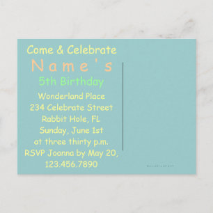 Kaninchen in Alice im Wunderland ~ Postkarte