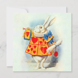Kaninchen in Alice Wunderland ~ Einladung