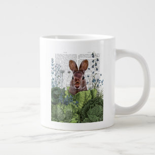 Kaninchen in einem Kohl-Patch Jumbo-Tasse