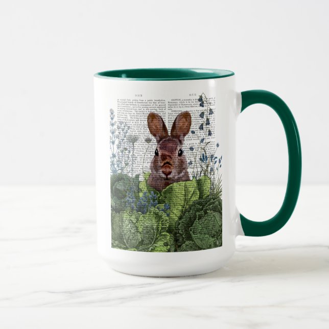 Kaninchen in einem Kohl-Patch Tasse (Rechts)