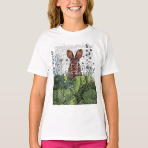 Kaninchen in einem Kohl-Pflaster T-Shirt