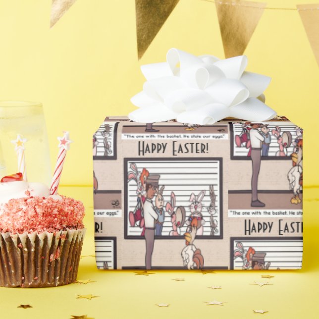 Kaninchen in einem Lineup Wrapping Paper Geschenkpapier (Geburtstagsparty)