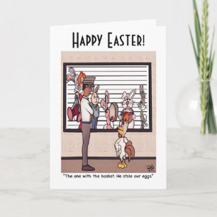 Kaninchen in einer Gegenüberstellung Grußkarte Karte