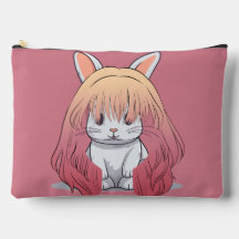 Kaninchen in einer Perücke groß