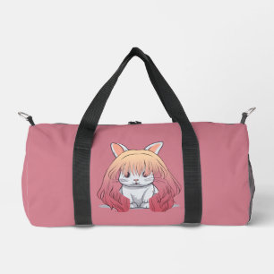 Kaninchen in einer Perücke Klein Duffle Bag