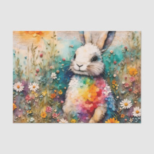 Kaninchen in einer Wildblume, die auf der "Meadow  Seidenpapier