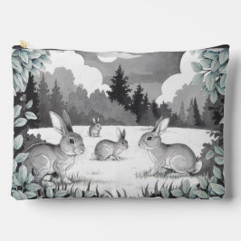 Kaninchen in Holzaufbereitungszettel Zubehörtasche