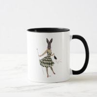 Kaninchen in Schwarz-weißem Kleid