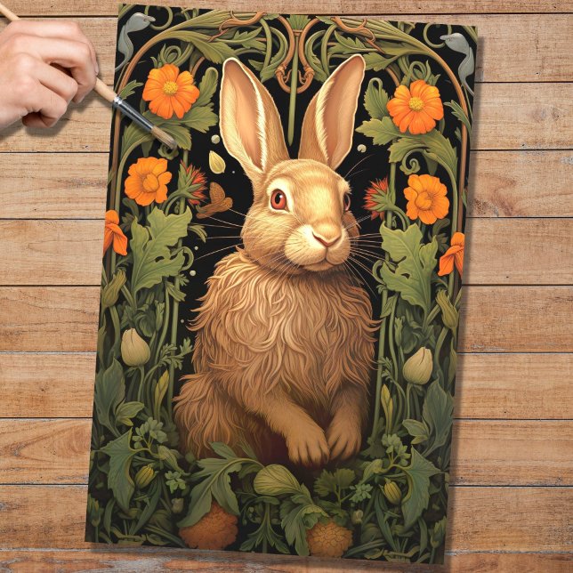 Kaninchen in Tapisserie 1 Decoupage Paper Seidenpapier (Von Creator hochgeladen)