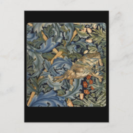 Kaninchen in Wald von William Morris, Postkarte