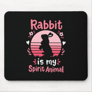 Kaninchen ist mein Geist Tier Mousepad