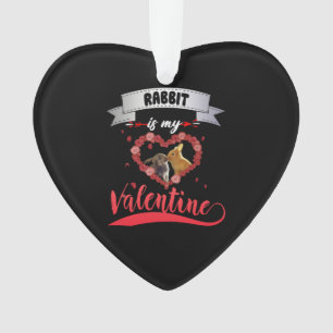 Kaninchen ist mein Valentingeschenk zum Valentinst Ornament