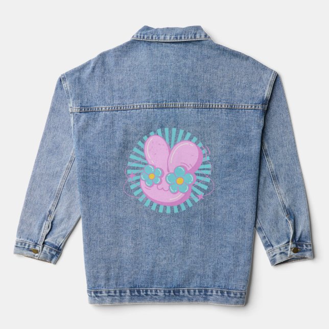 Kaninchen Jeansjacke (Rückseite)