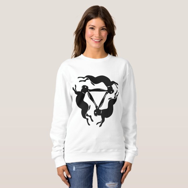 Kaninchen - Kaninchensymbol Sweatshirt (Vorne ganz)