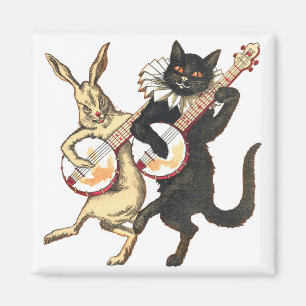 Kaninchen & Katze Magnet