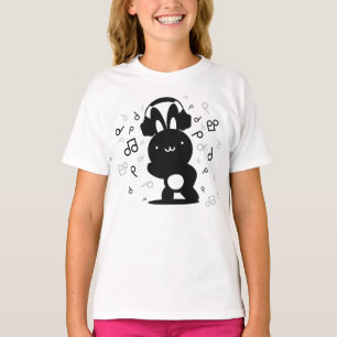 Kaninchen_Kopfhörer T-Shirt