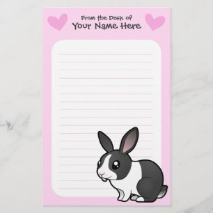 Kaninchen Liebe (Fluff Ohr glattes Haar) Briefpapier