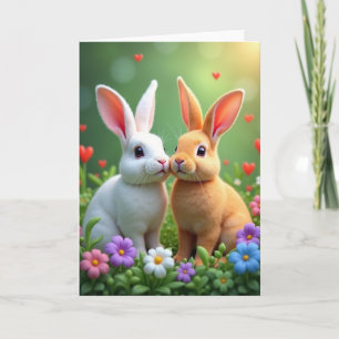 Kaninchen-Liebe Süßester Tag Karte
