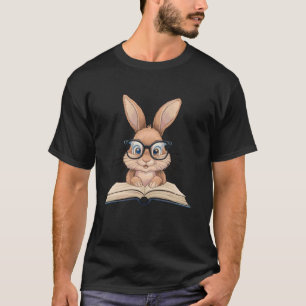 Kaninchen liest ein Buch Bunny Bücherwurm T-Shirt