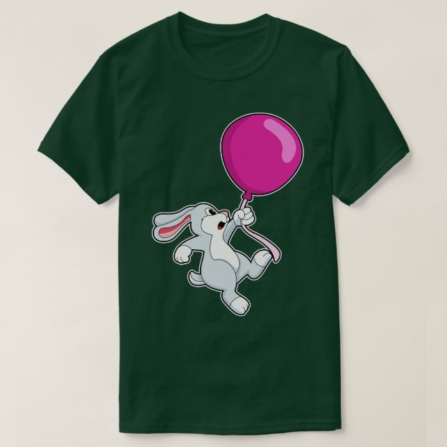Kaninchen mit Ballon 2 T-Shirt (Design vorne)