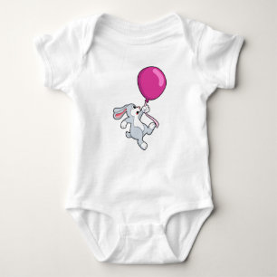 Kaninchen mit Ballon Baby Strampler
