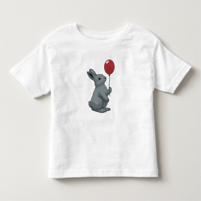 Kaninchen mit Ballon Kleinkind T-shirt (Vorderseite)