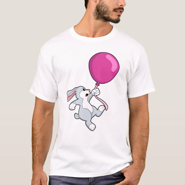 Kaninchen mit Ballon T-Shirt (Vorderseite)