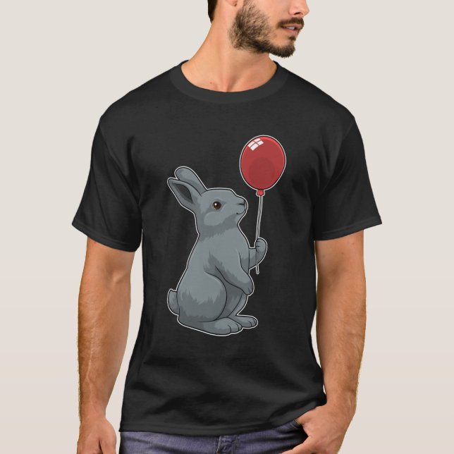 Kaninchen mit Ballon T-Shirt (Vorderseite)
