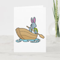Kaninchen mit Boot & Paddle