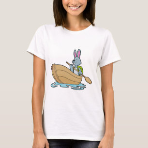 Kaninchen mit Boot & Paddle T-Shirt