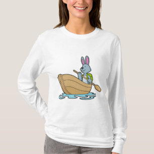 Kaninchen mit Boot & Paddle T-Shirt