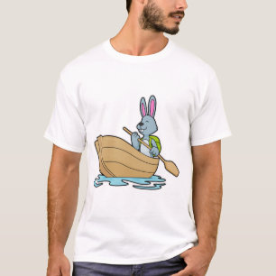 Kaninchen mit Boot & Paddle T-Shirt