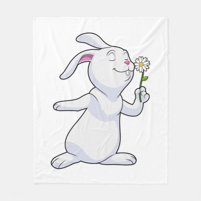 Kaninchen mit Daisy Fleecedecke (Vorderseite)