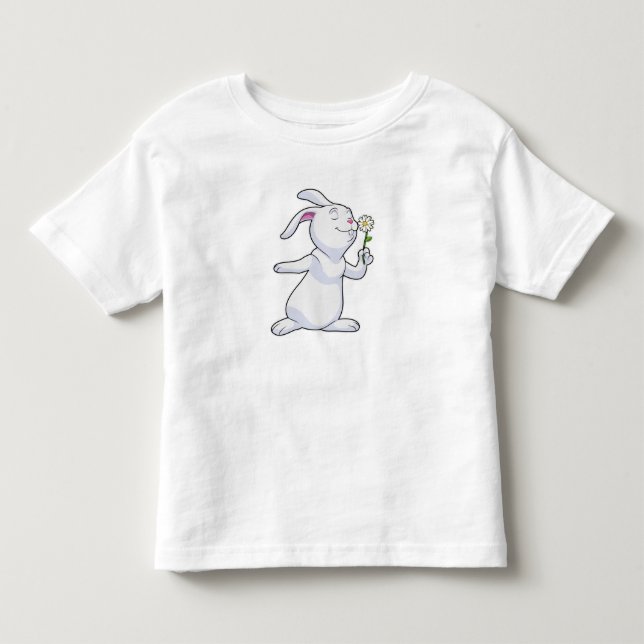 Kaninchen mit Daisy Kleinkind T-shirt (Vorderseite)