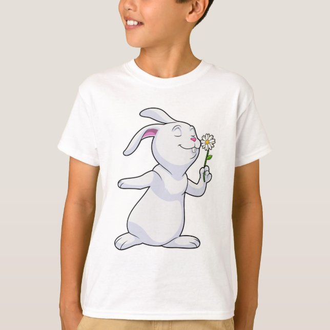 Kaninchen mit Daisy T-Shirt (Vorderseite)