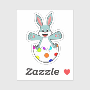 Kaninchen mit Ei Aufkleber