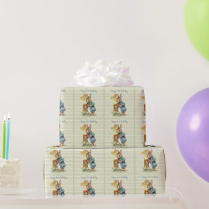 Kaninchen mit Gemüse Erster Geburtstag Geschenkpapier