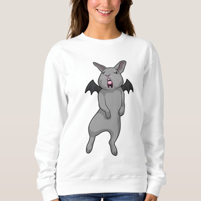 Kaninchen mit Heckflügel Sweatshirt (Vorderseite)