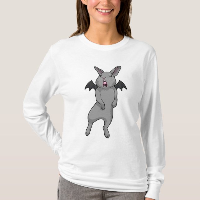 Kaninchen mit Heckflügel T-Shirt (Vorderseite)