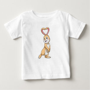 Kaninchen mit Herz Baby T-shirt