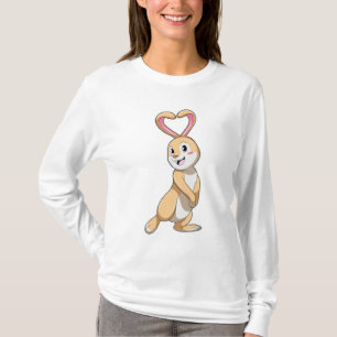Kaninchen mit Herz T-Shirt