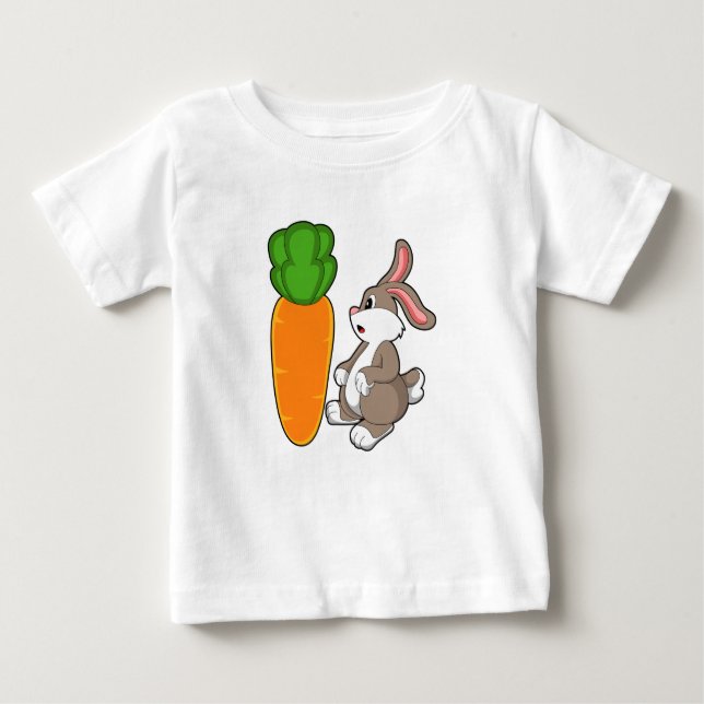Kaninchen mit Karotte (2).PNG Baby T-shirt (Vorderseite)