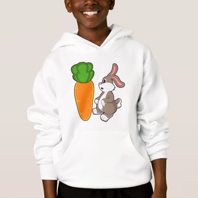 Kaninchen mit Karotte (2).PNG Hoodie (Vorderseite)