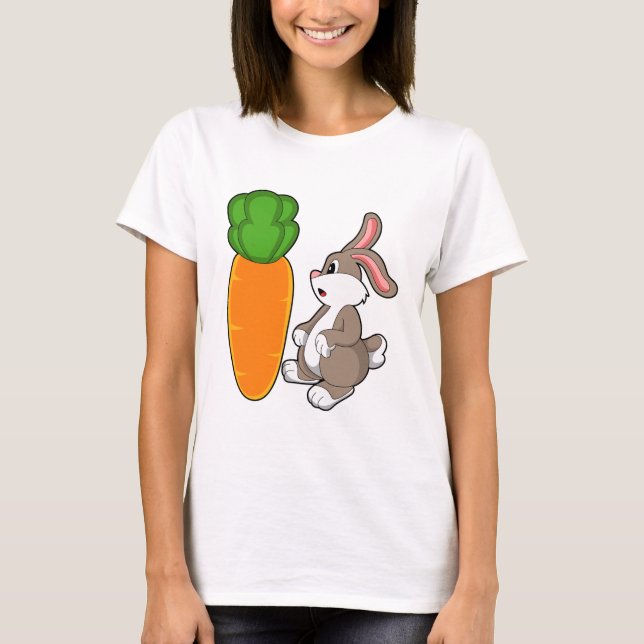 Kaninchen mit Karotte (2).PNG T-Shirt (Vorderseite)
