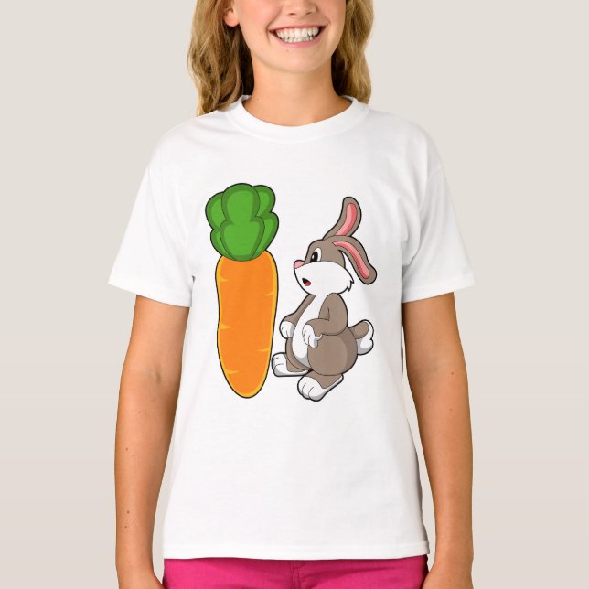 Kaninchen mit Karotte (2).PNG T-Shirt (Vorderseite)