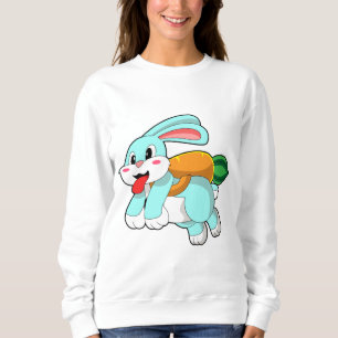 Kaninchen mit Karrot als Rakete Sweatshirt